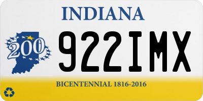 IN license plate 922IMX