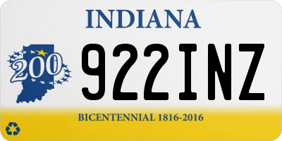 IN license plate 922INZ