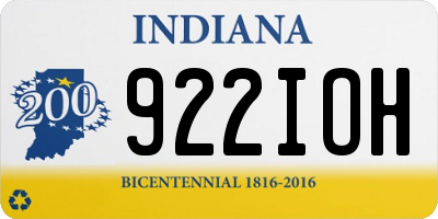IN license plate 922IOH