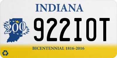 IN license plate 922IOT