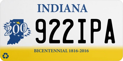 IN license plate 922IPA