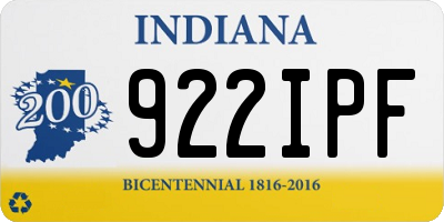IN license plate 922IPF