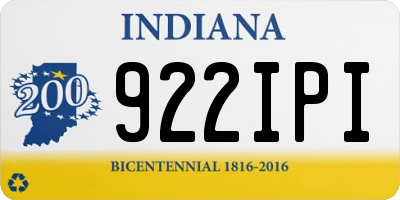 IN license plate 922IPI