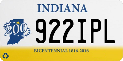 IN license plate 922IPL