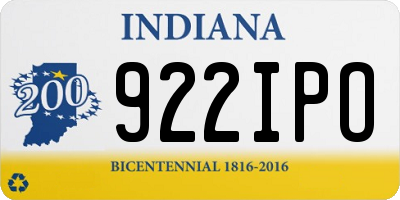 IN license plate 922IPO