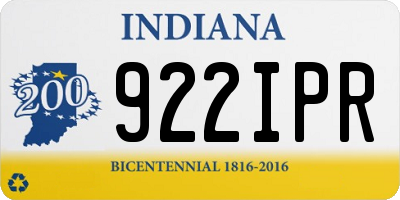 IN license plate 922IPR