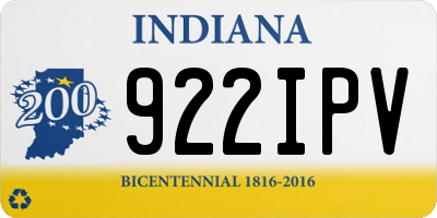 IN license plate 922IPV