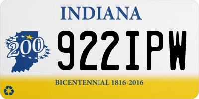 IN license plate 922IPW