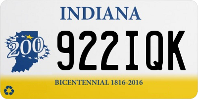 IN license plate 922IQK
