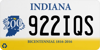 IN license plate 922IQS