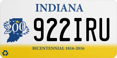 IN license plate 922IRU