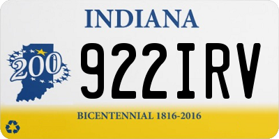 IN license plate 922IRV