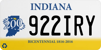 IN license plate 922IRY