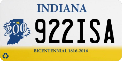 IN license plate 922ISA