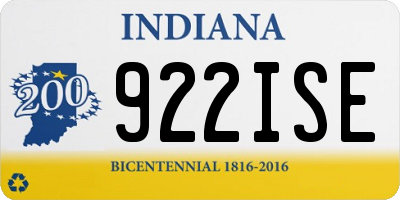 IN license plate 922ISE