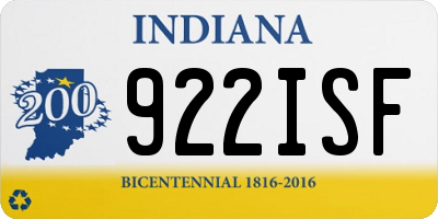 IN license plate 922ISF