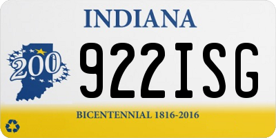 IN license plate 922ISG