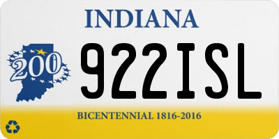 IN license plate 922ISL