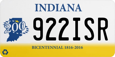 IN license plate 922ISR