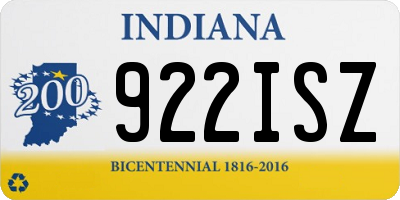 IN license plate 922ISZ