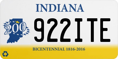IN license plate 922ITE