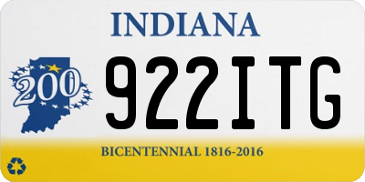 IN license plate 922ITG