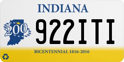 IN license plate 922ITI