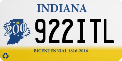 IN license plate 922ITL