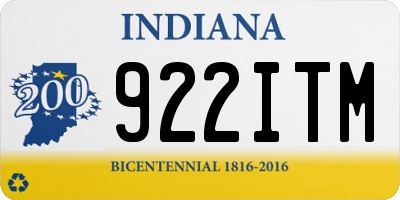IN license plate 922ITM