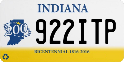 IN license plate 922ITP