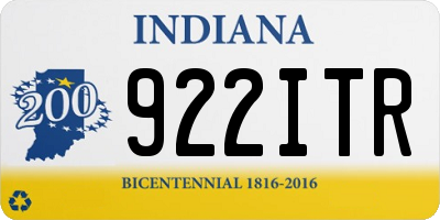 IN license plate 922ITR