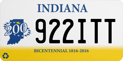 IN license plate 922ITT