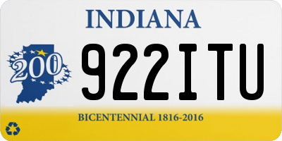IN license plate 922ITU