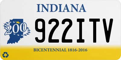 IN license plate 922ITV