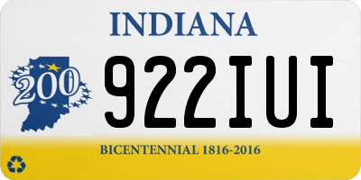 IN license plate 922IUI