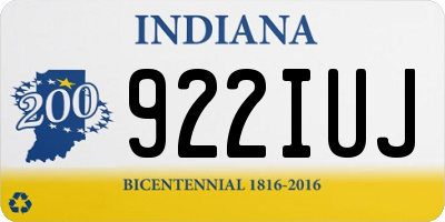 IN license plate 922IUJ