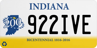 IN license plate 922IVE