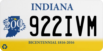 IN license plate 922IVM