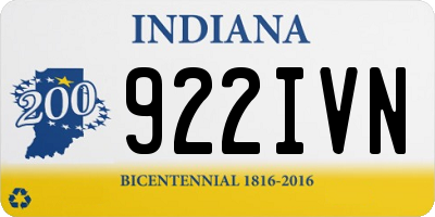 IN license plate 922IVN
