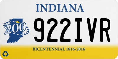 IN license plate 922IVR