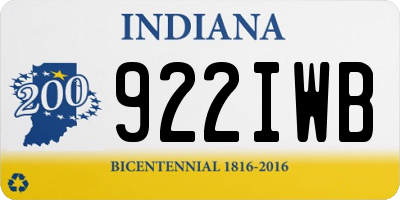 IN license plate 922IWB