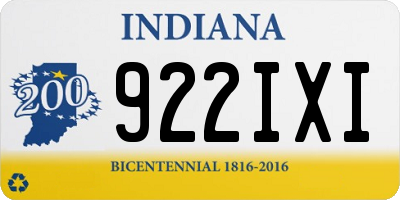 IN license plate 922IXI
