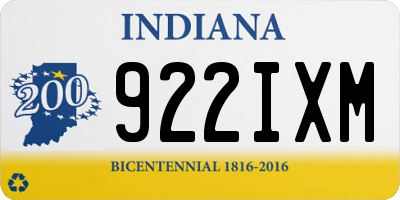 IN license plate 922IXM