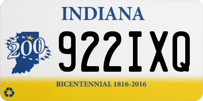 IN license plate 922IXQ