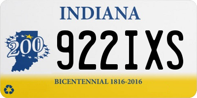IN license plate 922IXS