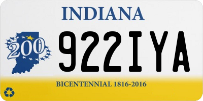 IN license plate 922IYA