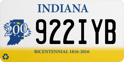 IN license plate 922IYB