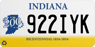 IN license plate 922IYK