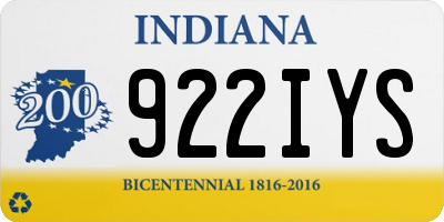 IN license plate 922IYS