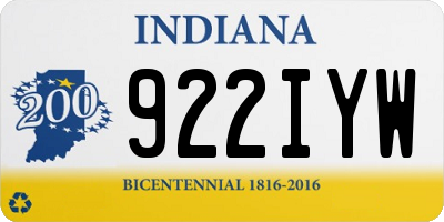 IN license plate 922IYW
